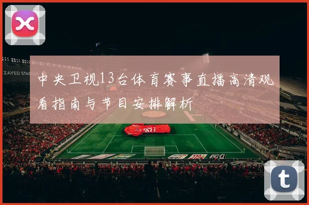 中央卫视13台体育赛事直播高清观看指南与节目安排解析